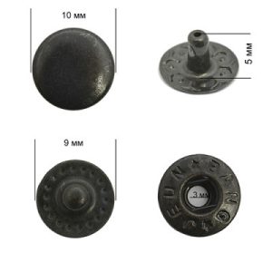 Кнопка ALFA 10 мм Оксид 50 шт